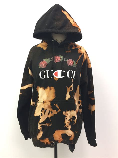 fake vintage gucci hoodie|gucci distressed hoodie.